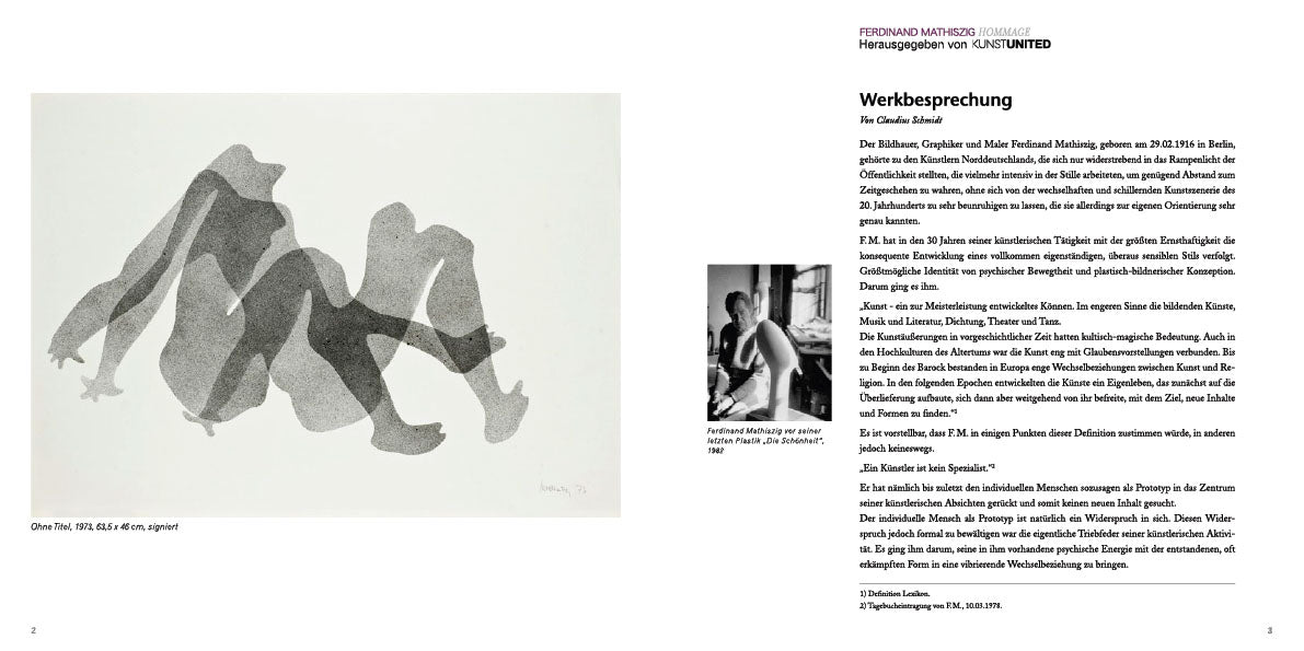 Ferdinand Mathiszig - Exhibition catalogue "Hommage"